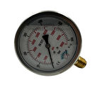 Ø 100 - 0 - 600 BAR 1/2 GLİSERİNLİ ALTTAN ÇIKIŞLI MANOMETRE