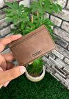 Guard Antik Kahverengi Hakiki Deri Kartlık Erkek / Kadın P1169