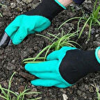 OLLEVRA Toprak Kazma Ekme Çapalama İçin Korumalı Bahçe Bahçivan Eldiveni