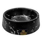 Keypet Mermerit Su Ve Mama Kabı 236 ml (Siyah Beyaz Çizgili)