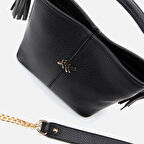 Hakiki Deri Siyah Kadın Mini (Çapraz) Çanta