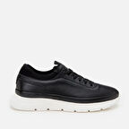 Erkek Deri Siyah Spor Ayakkabı