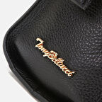 Hakiki Deri Siyah Kadın Omuz Çantası