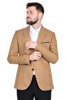 Cengiz İnler İtalyan Hasır Desen Slim Fit Erkek Ceket