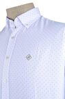 Cengiz İnler Küçük Puantiye Desenli Slim Fit Erkek Gömlek