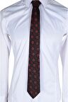 Cengiz İnler Çiçekli  Desen Mendilli Mikrofiber Erkek Kravat