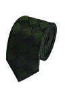 Cengiz İnler Kareli Desen Mendilli Mikrofiber Erkek Kravat