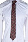 Cengiz İnler Daire Desenli Mendilli Mikrofiber Erkek Kravat