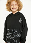 Koton Baskılı Erkek Çocuk  Siyah Sweatshırt 4WKB10238TK