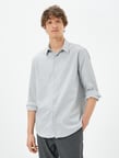 Basic Gömlek Klasik Yaka Minimal Desenli Düğmeli Non Iron