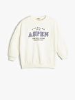 4WKG10206AK Koton Kız Çocuk  Sweat EKRU