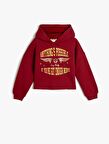 4WKG10489AK Koton Kız Çocuk Sweat BORDO