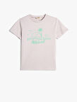 Tişört Kısa Kollu Bisiklet Yaka Pamuklu Yaz Temalı