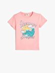 4SKG10116AK Koton Kız Çocuk T-shirt PEMBE