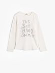 4SKG10013AK Koton Kız Çocuk Sweat BEYAZ