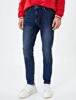 4WAM40358ND Trousers Koton Erkek Jean Pantolon ORTA İNDİGO