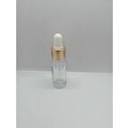 20 cc Cam Damlalıklı Beyaz Gold Başlıklı Şişe-Medikal Ecza Şişe ŞEFFAF 50 Lİ PAKET