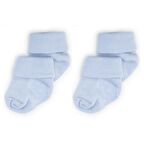 Novibaby 2'li Bambu Bebek Çorap I Dusty Blue I 0-6 ay I Mavi Yenidoğan Bebek Çorabı
