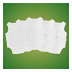 Novibaby 5'li 12-18 Ay Bebek Atlet Body Zıbın Beyaz Çıtçıtlı 100% Pamuk 