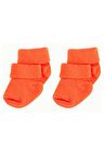 Novibaby 2'li Bambu Bebek Çorap I Orange I Turuncu Yenidoğan Kız Erkek Bebek Çorabı