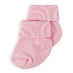 Novibaby 2'li Bambu Bebek Çorap I Baby Pink I Pembe Yenidoğan Kız Erkek Bebek Çorabı