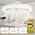 BUFFER®E27 Duylu 3 Farklı Işık Modlu ve 3 Seviye Fan Güçlü Uzaktan Kumandalı, Sessiz Kullanımlı, Kol