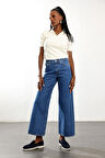 Mavi Yüksek Bel Lyocell Wide Leg Jean 