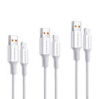 NPO UTL12 60W 1.2m TPE USB to Lightning Hızlı Şarj ve Data Kablosu 3 Adet