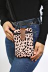 Telefon Bölmeli Cüzdan Kadın Çanta Leopard