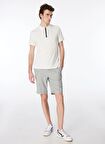 Fabrika Gri Erkek Basic Çizgili Bermuda Şort F4SM-SHT 0331