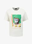 Fabrika Kırık Beyaz Kadın Bisiklet Yaka Basic T-Shirt F4SL-TST0627