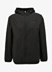 Siyah Erkek Kapüşon Yaka Rüzgarlık D4SM-TRC3222
