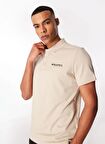 Discovery Expedition Düz Bej Erkek Polo T-Shirt D4SM-TST3248