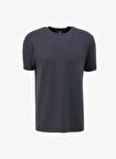 Discovery Expedition Antrasit Erkek Bisiklet Yaka Loose Fit T-Shirt D4SM-TST3277