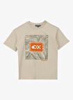 Baskılı Bej Erkek Çocuk  T-Shirt D4SB-TST3042
