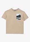 Baskılı Bej Erkek Genç  T-Shirt D4SB-TST3041