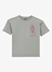 Baskılı Gri Kız Çocuk T-Shirt D4SG-TST3106