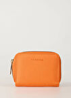 Turuncu Kadın 11x10x2 cm Deri Cüzdan FRKBYN 515