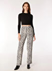 Fabrika Normal Bel Dökümlü Çok Renkli Kadın Pantolon F4WL-PNT0326