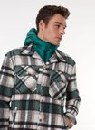 Koyu Yeşil Erkek Relaxed Ekose Mont J4WM-GML7267
