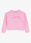 Jeep Baskılı Kız Çocuk Pembe Sweatshırt J4WG-SWT7571