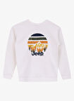 Jeep Baskılı Erkek Çocuk  Ekru Sweatshırt J4WB-SWT7780