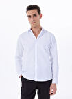 Fabrika Basic Gömlek Yaka Armürlü Beyaz Erkek Gömlek MAYDOS 500