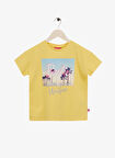 Barbie Baskılı Sarı Kız Çocuk T-Shirt BRB5SG-TST6006