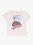 Barbie Baskılı Ekru Kız Çocuk T-Shirt BRB5SG-TST6018
