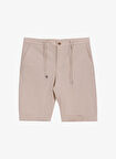 Fabrika Normal Bel Basic Bej Erkek Bermuda Şort F5SM-SHT 2771