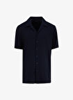 Fabrika Lacivert Erkek Kısa Kollu Gömlek F5SM-GML 2309