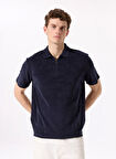 Fabrika Düz Lacivert Erkek Polo T-Shirt F5SM-TST 2776