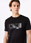 D5SM-TST3750 Siyah Bisiklet Yaka Relaxed Fit Baskılı T-Shirt