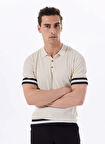 Fabrika Comfort Polo Yaka Regular Fit Jakarlı Bej Erkek Kazak FC5SM-KZK 2567
